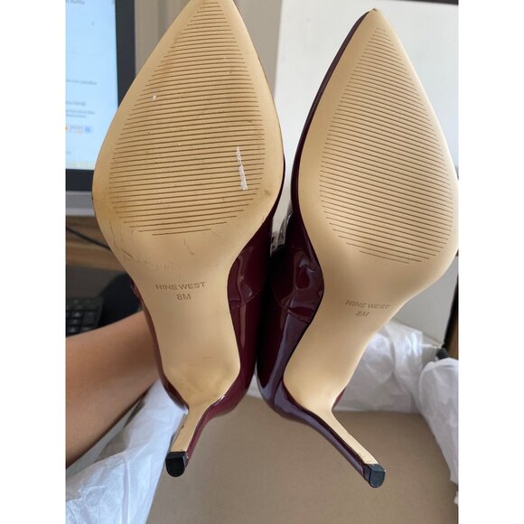 Nine West Womens Pointy Toe Tolate Dress Booties Dark Purple Size 8M Defected - Picture 6 of 6